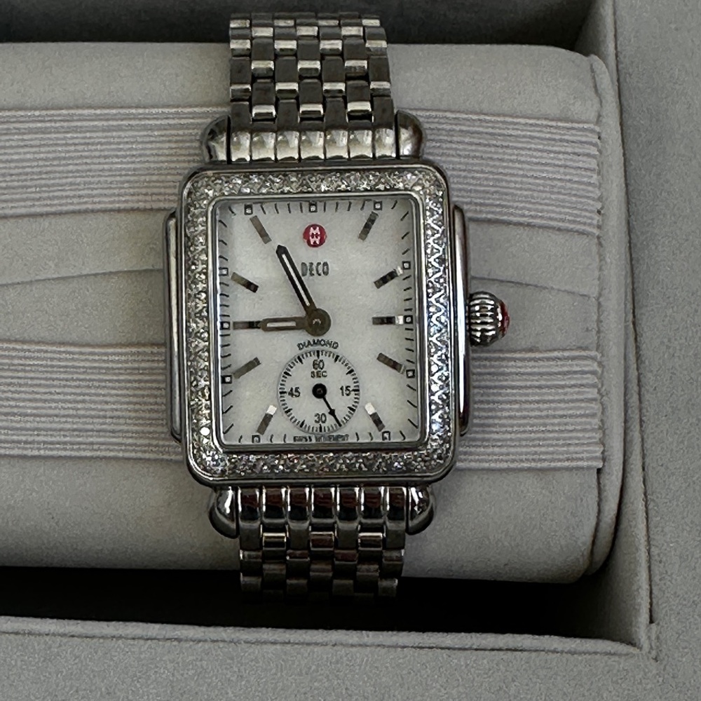 Michele Deco Diamond Bezel watch